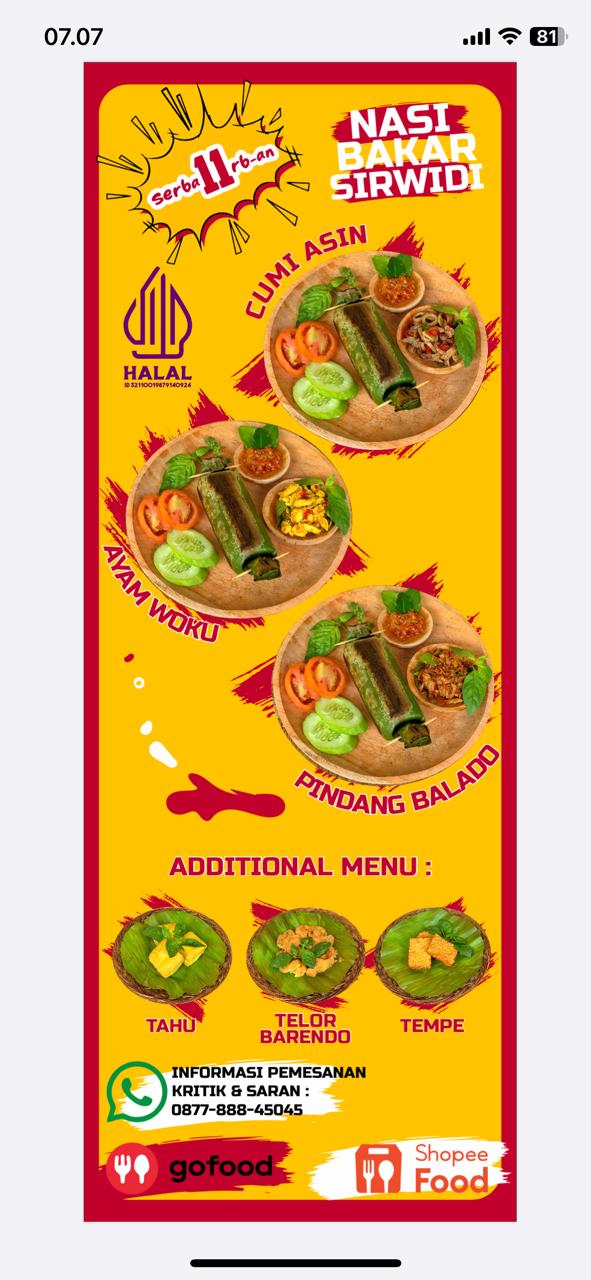 Paket Besar Nasi Bakar Sirwidi